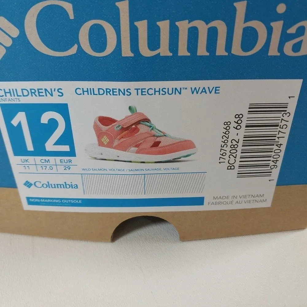 Columbia Toddler Girls Techsun Wave Sandal size 12‎ Waterproof Shoes